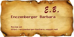 Enczenberger Barbara névjegykártya